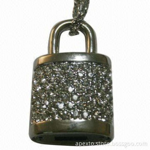 Lock Shape USB Flash Drive, Comes with Plug-and-play Function